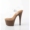 Pleaser - ADORE708 Sandale à bride à la cheville - Transparent/Marron Product image